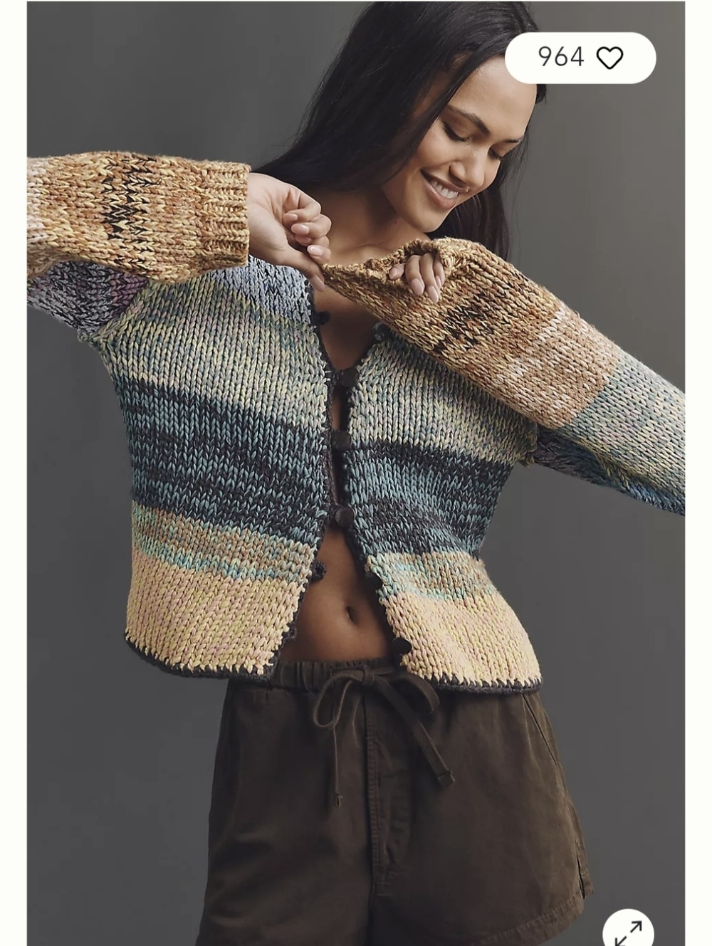Pilcro Keyhole Long-Sleeve Crew-Neck Sweater